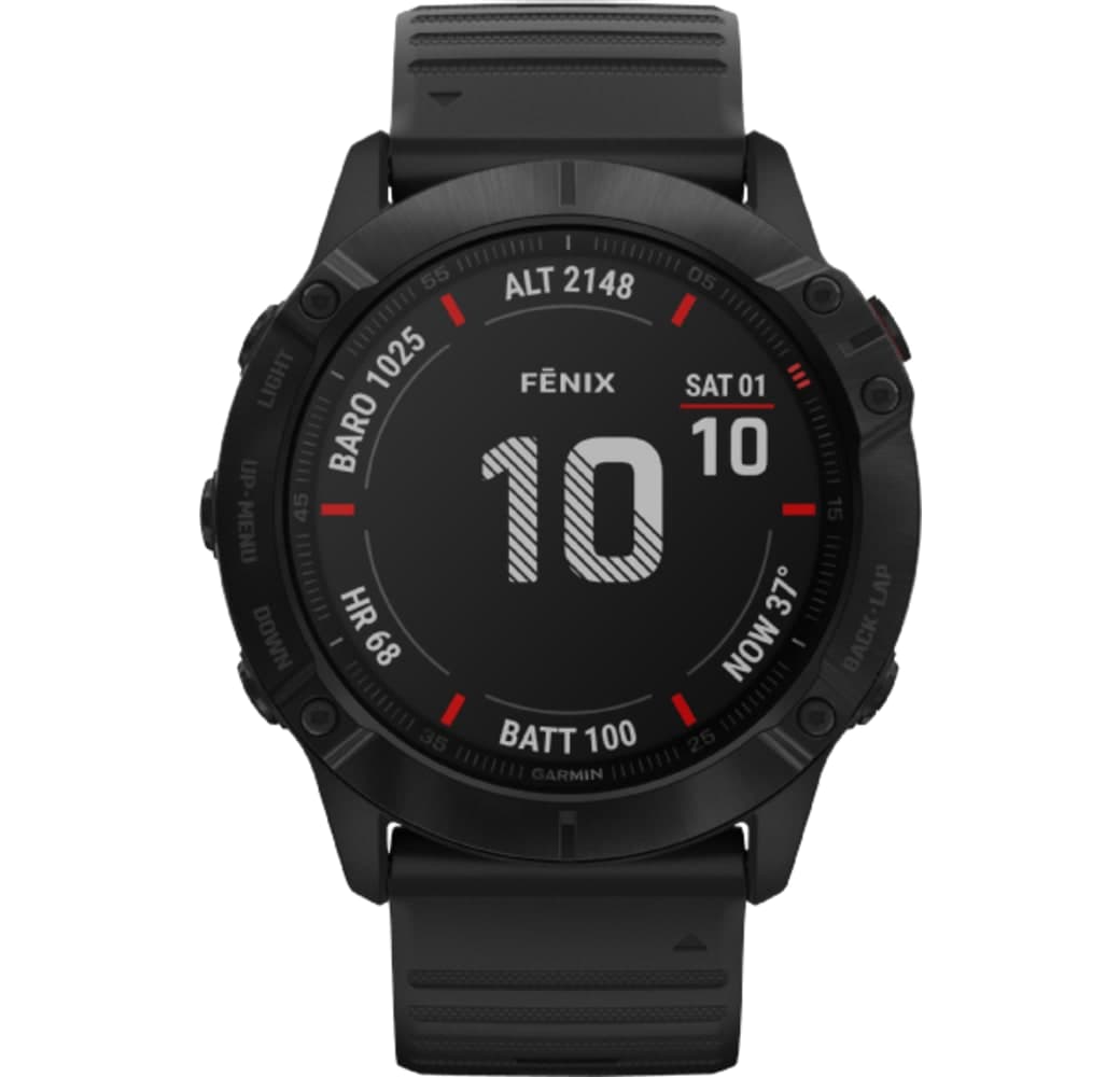 Black Garmin Fenix 6x Pro Smartwatch, Stainless Steel, 51mm.1