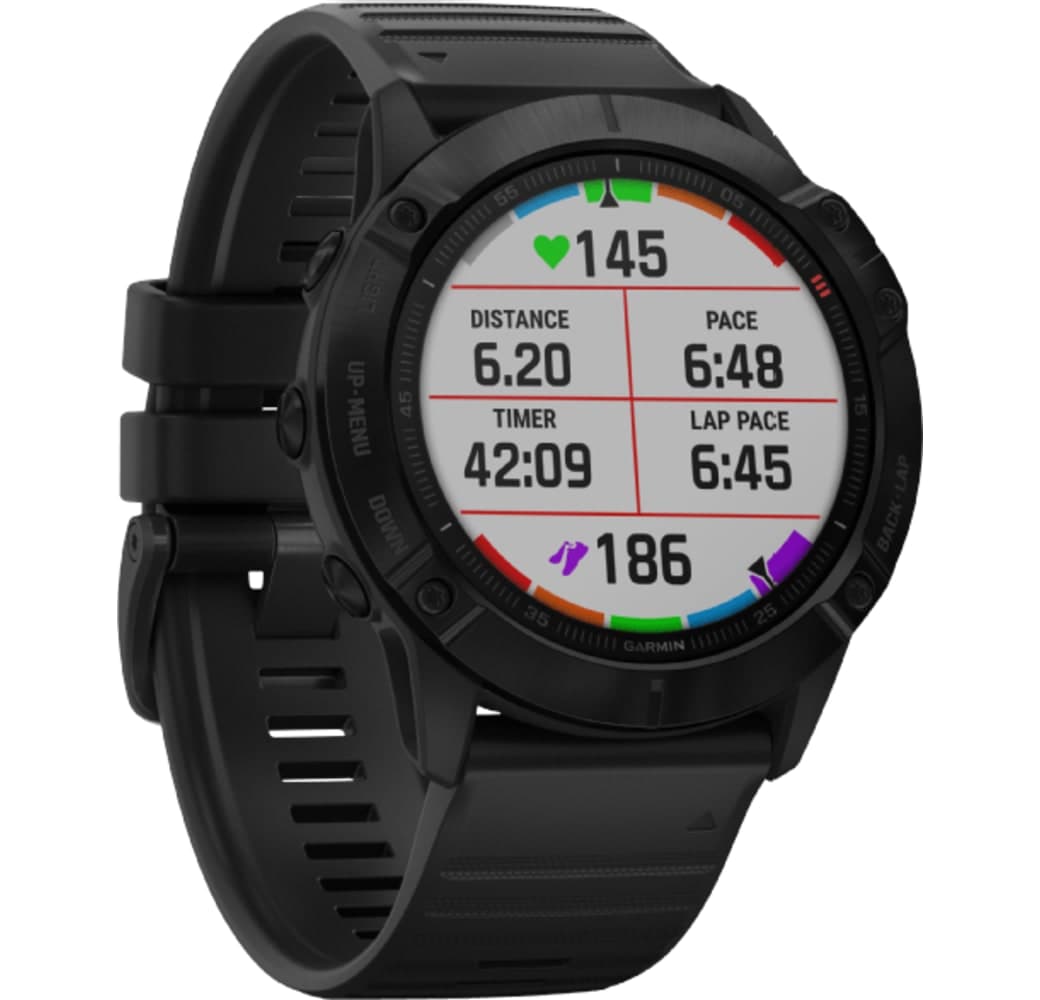 Black Garmin Fenix 6x Pro Smartwatch, Stainless Steel, 51mm.2