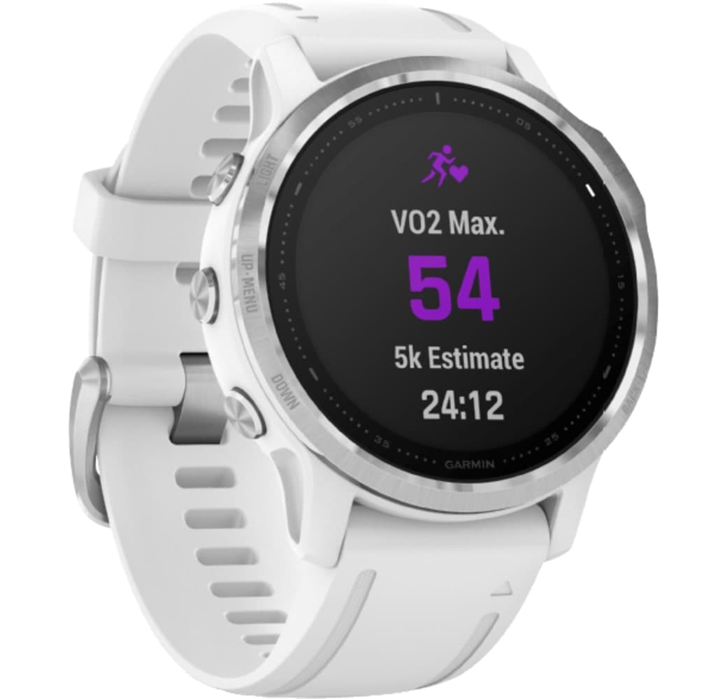 White Garmin Fenix 6s Smartwatch, Stainless Steel, 42mm.2