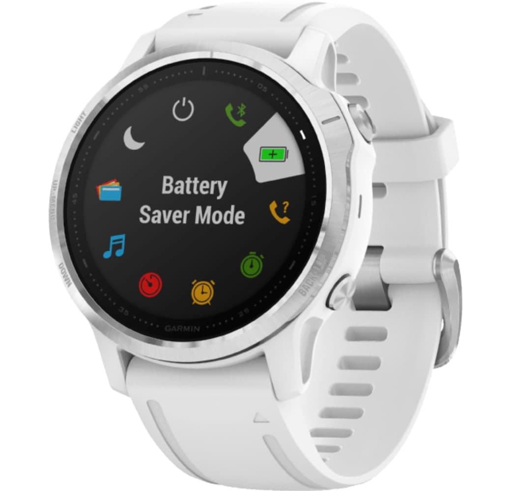 White Garmin Fenix 6s Smartwatch, Stainless Steel, 42mm.3