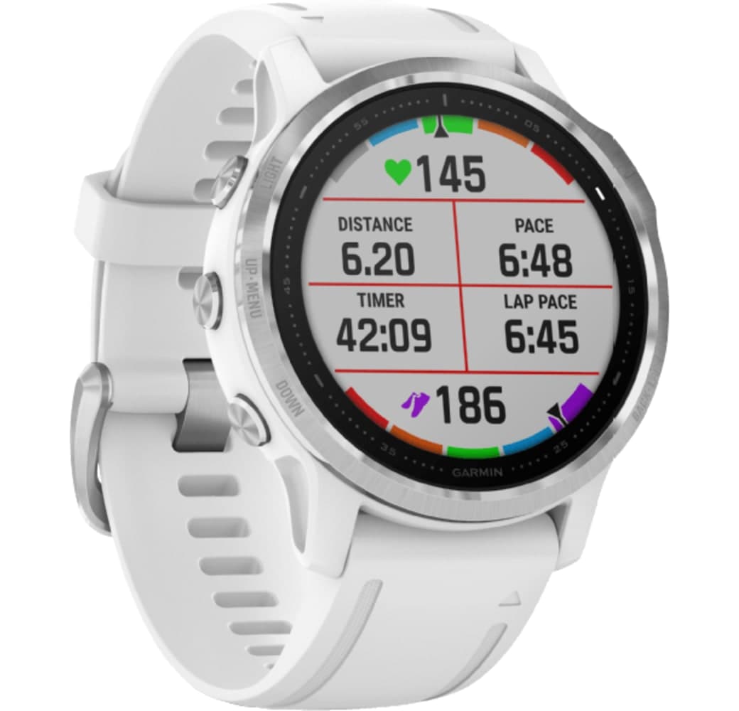 White Garmin Fenix 6s Smartwatch, Stainless Steel, 42mm.4