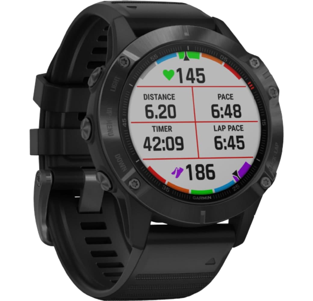 Black Garmin Fenix 6 Pro Smartwatch, Stainless Steel, 47mm.2