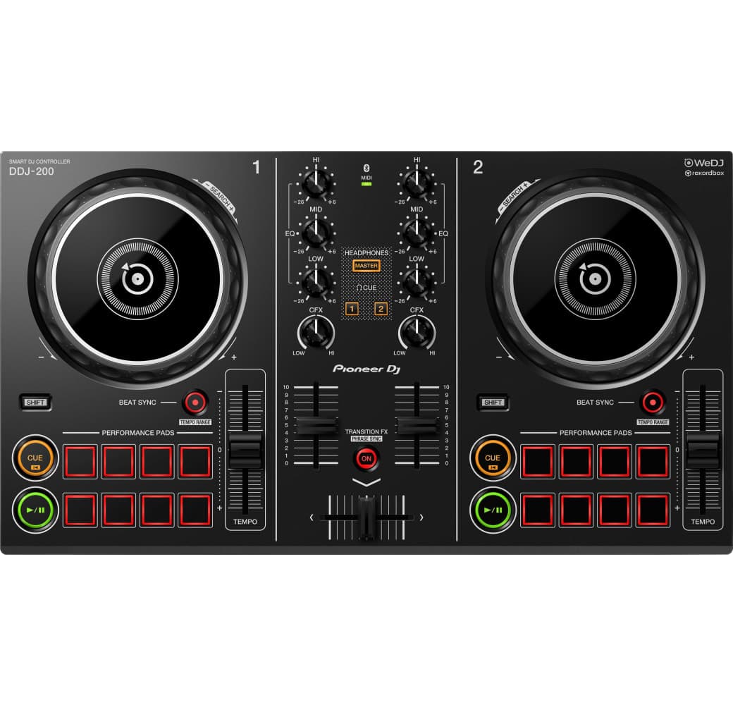 Black Pioneer DJ DDJ-200 Smart DJ controller.2