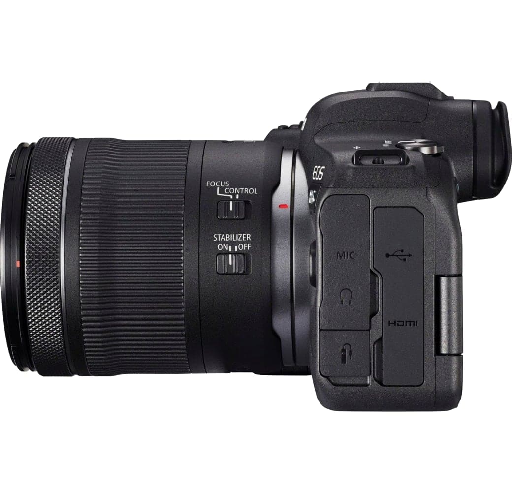 Schwarz Canon EOS R6 Systemkamera, mit Objektiv RF 24-105mm f/4-7.1 IS STM.4