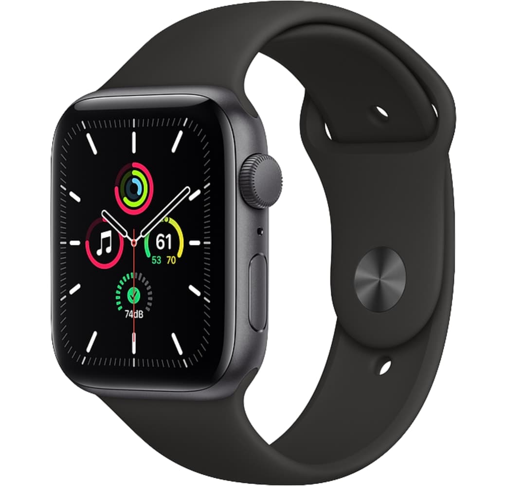 Schwarz Apple Watch SE GPS, Aluminiumgehäuse, 44 mm.1
