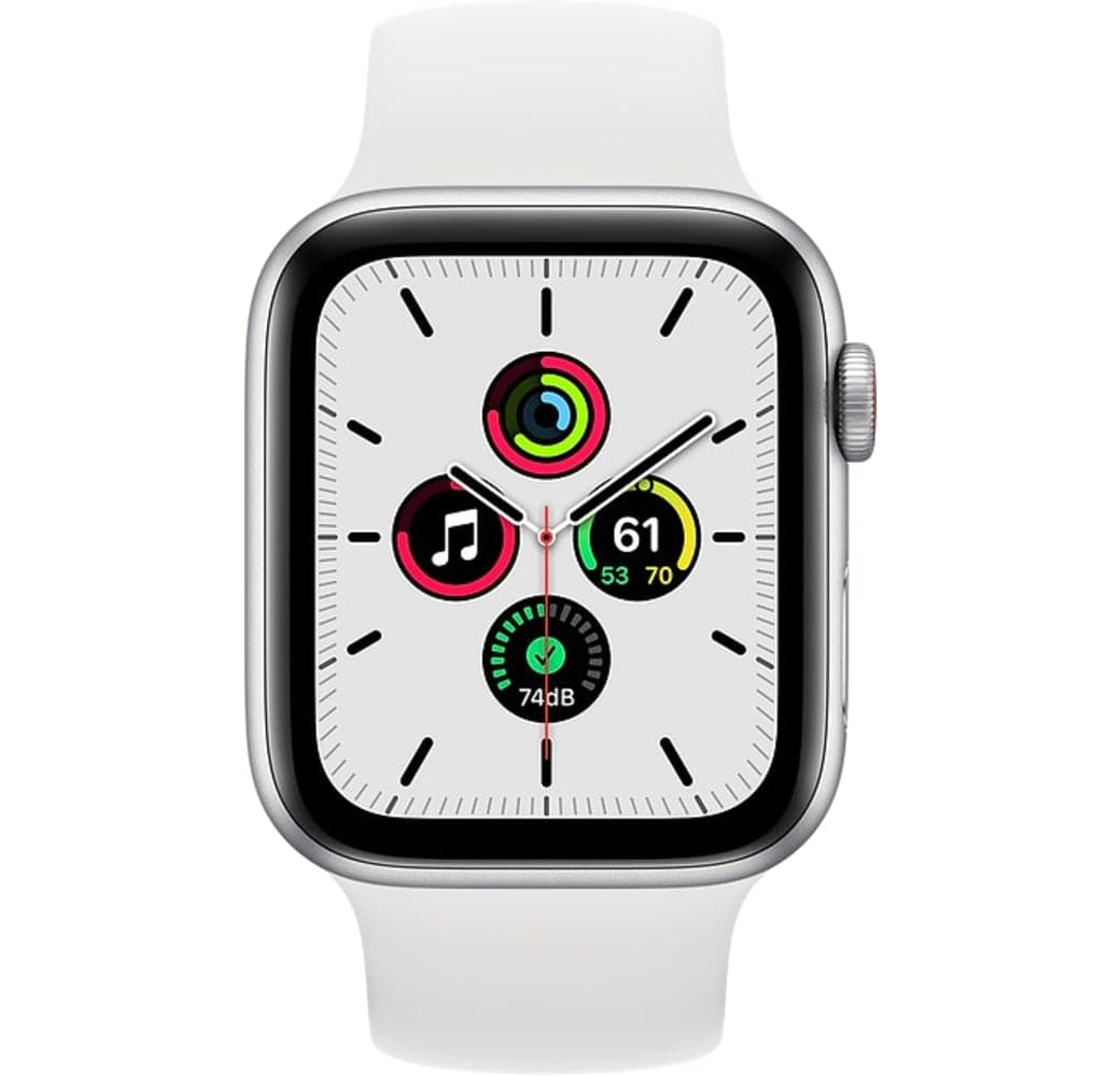 Weiß Apple Watch SE GPS, Aluminiumgehäuse, 44 mm.2