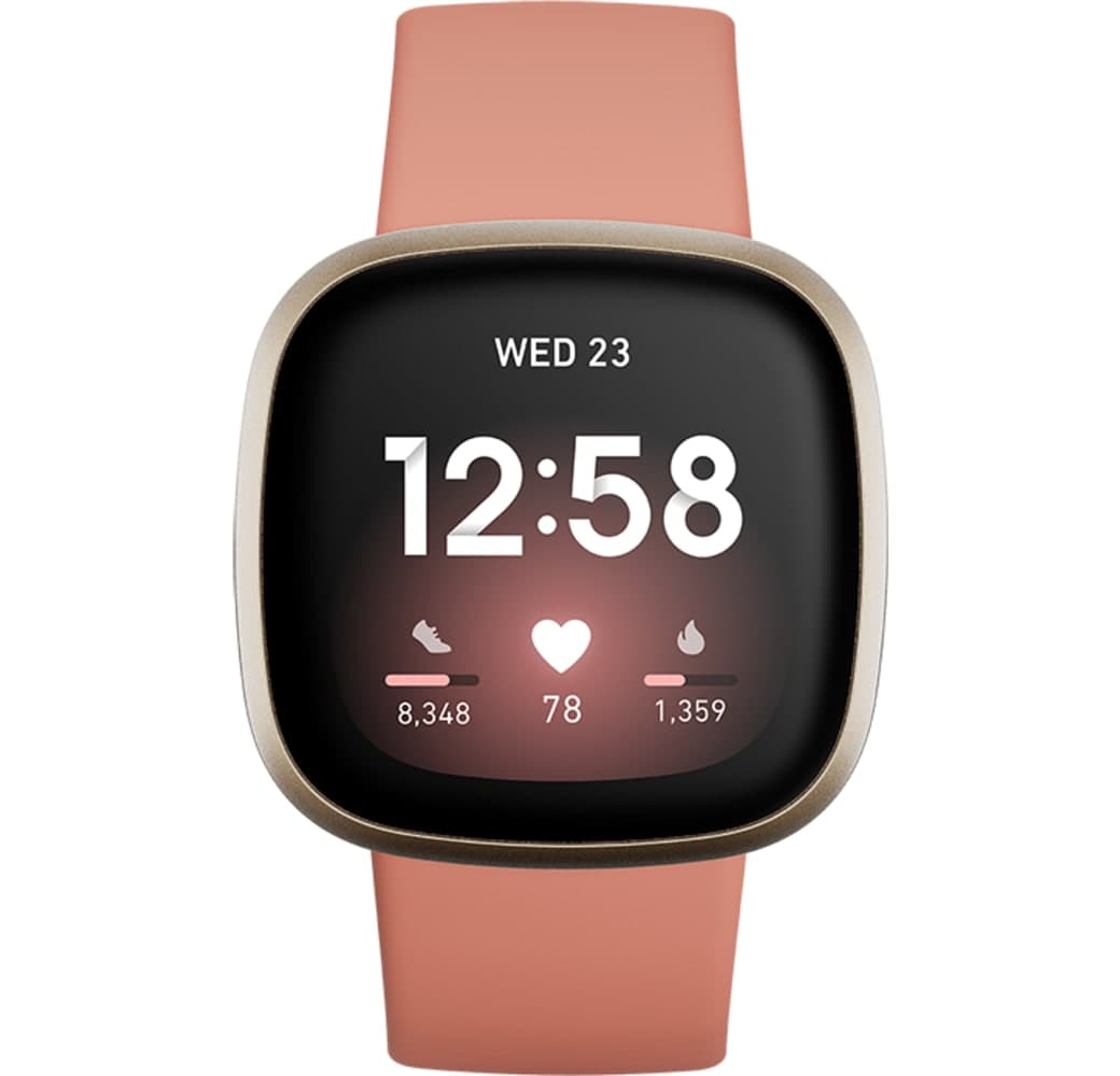 Ton und weiches Gold Fitbit Versa 3 Smartwatch, Aluminium, 41mm.2