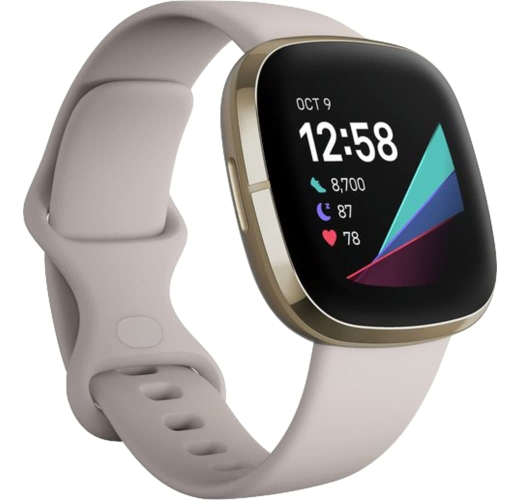 Mondweiß & Weiches Gold Fitbit Sense Smartwatch, Stainless steel case, 41mm.1
