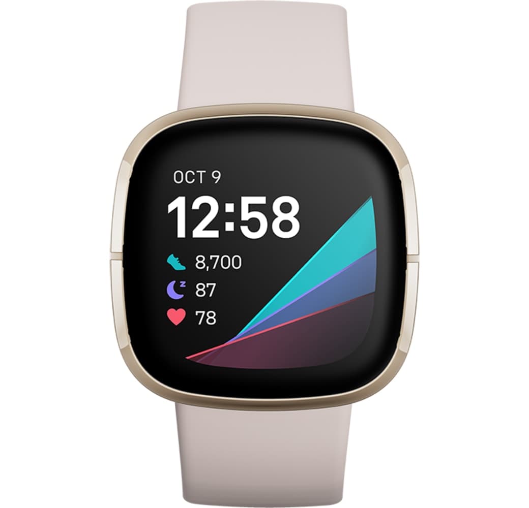 Mondweiß & Weiches Gold Fitbit Sense Smartwatch, Stainless steel case, 41mm.2