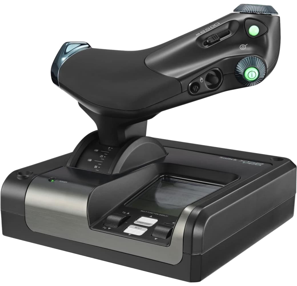 Black Logitech Saitek X52 PRO Flight Simulator Controller.4