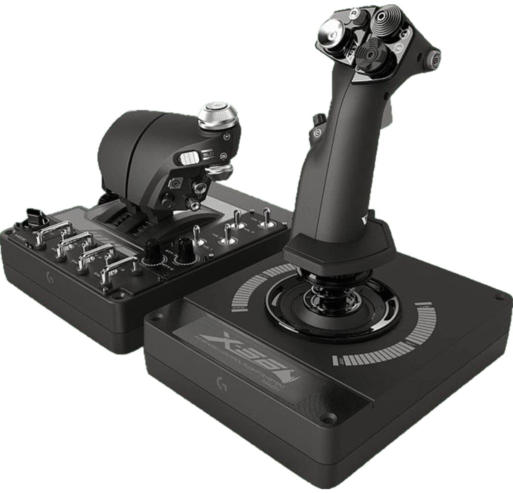 Black Logitech X56 HOTAS Flight Simulator Controller.1