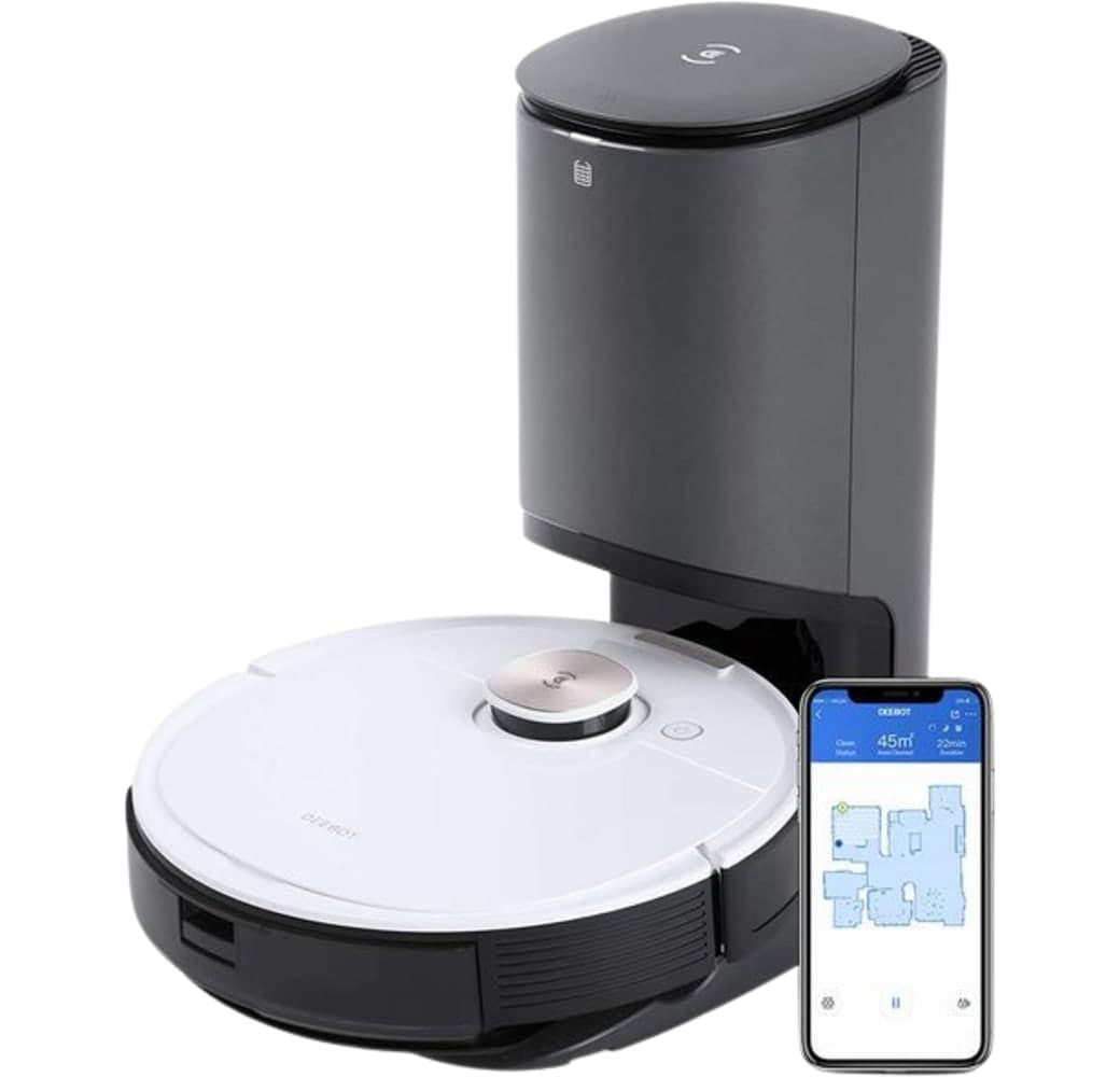 White Ecovacs DEEBOT OZMO T8+ Vacuum & Mop Robot Cleaner with Dirt Disposal Station.1