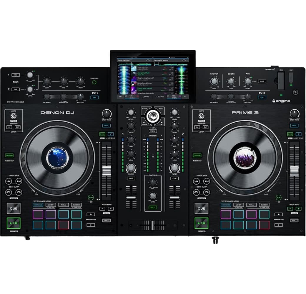 Black Denon Dj Prime 2 All in one DJ controller.2