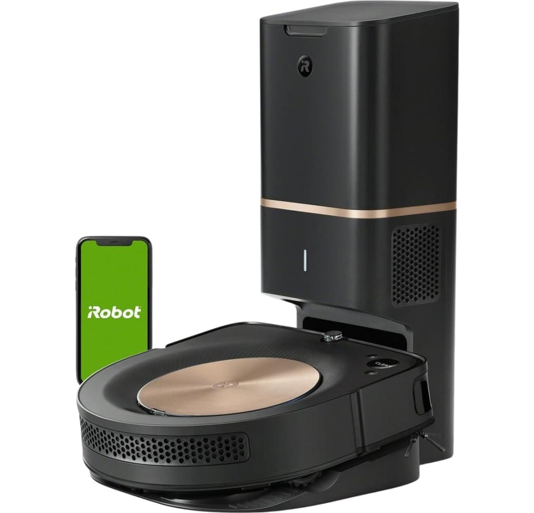 Black iRobot Roomba s9+ Vacuum Cleaner Robot with Dirt Disposal Station.1