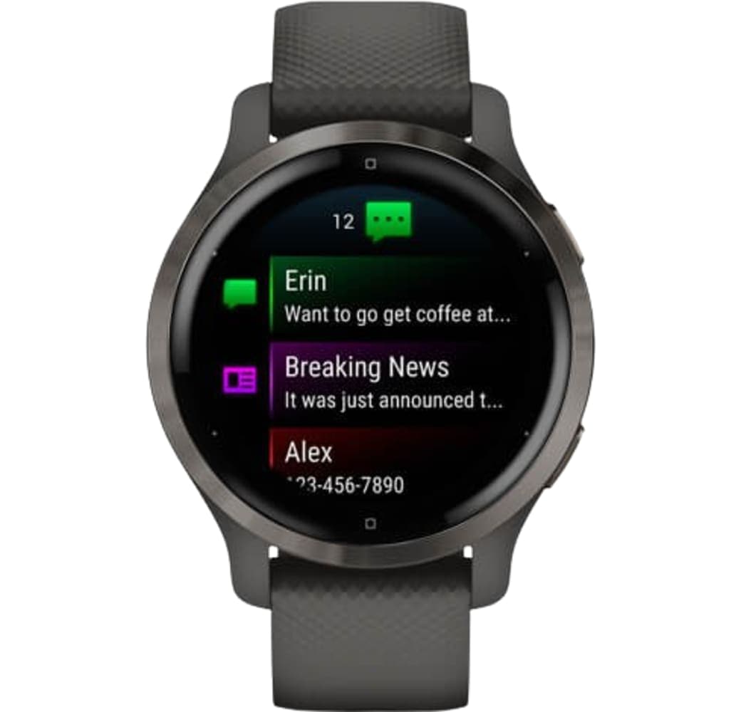 Schiefergrau Garmin Venu 2S Smartwatch, Fiber reinforced polymer case, 40mm.2