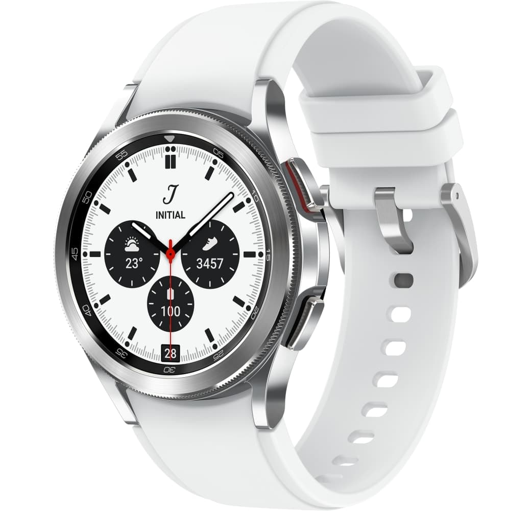 Silver Samsung Galaxy Watch4 Classic Smartwatch, Stainless steel case, 42mm.1