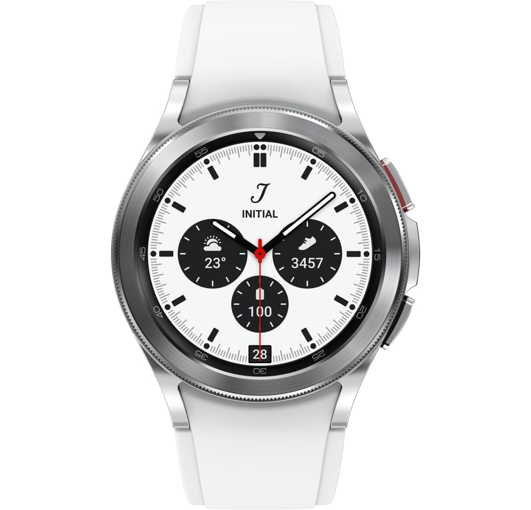 Silver Samsung Galaxy Watch4 Classic Smartwatch, Stainless steel case, 42mm.2