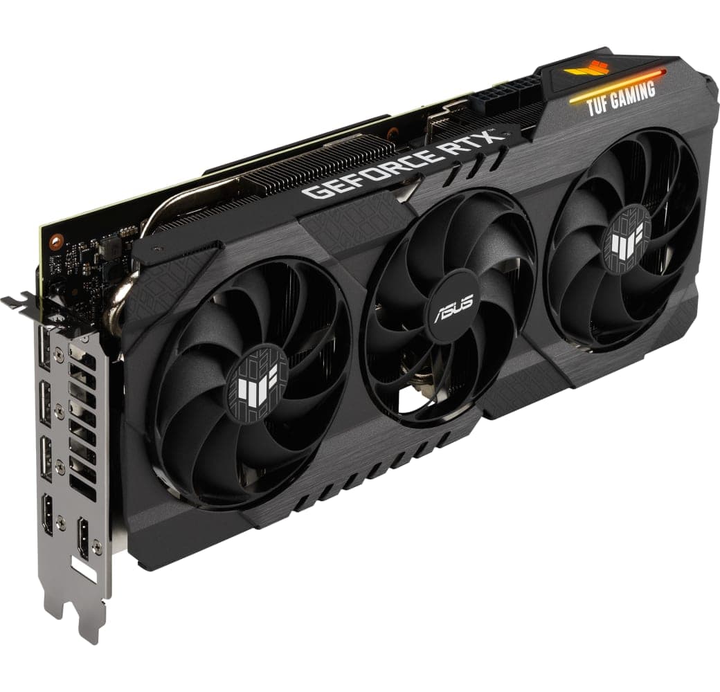 Black ASUS GeForce RTX 3070 Ti TUF O8G LHR Graphics Card.1