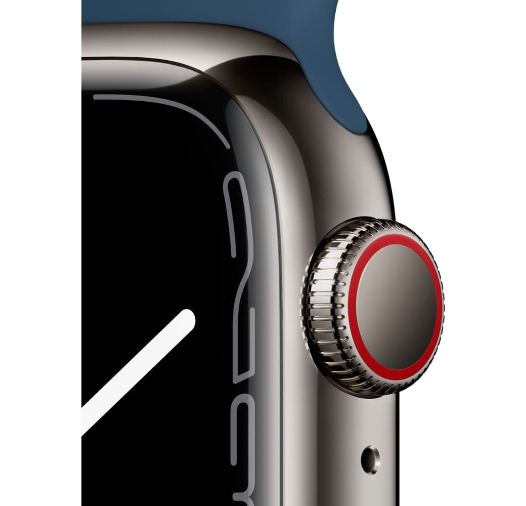 Graphit Apple Watch Series 7 GPS + Cellular, Edelstahlgehäuse, 41 mm.3