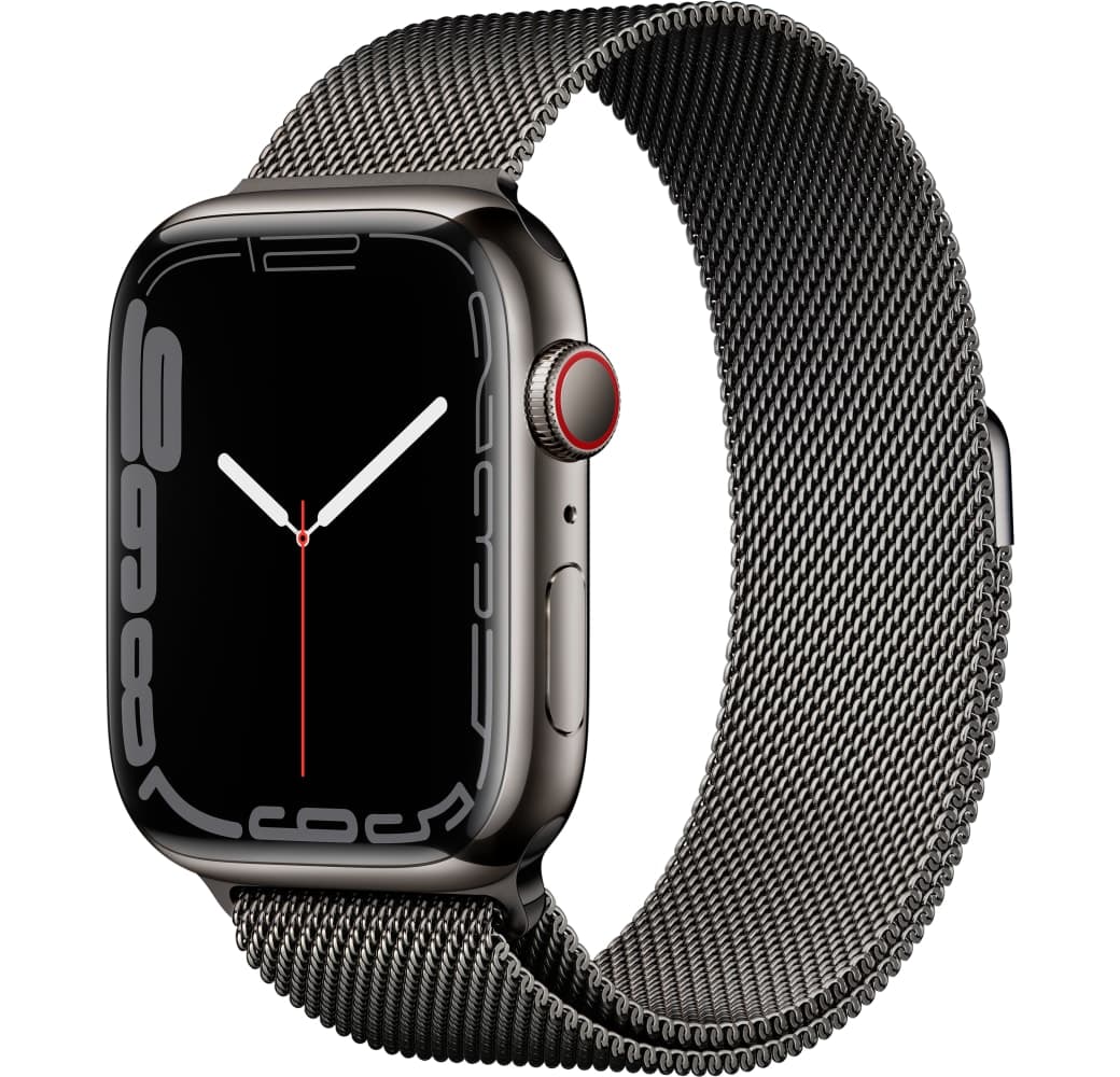 Graphite Apple Watch Series 7 GPS + Cellular, Stainless Steel Case, 41mm.1
