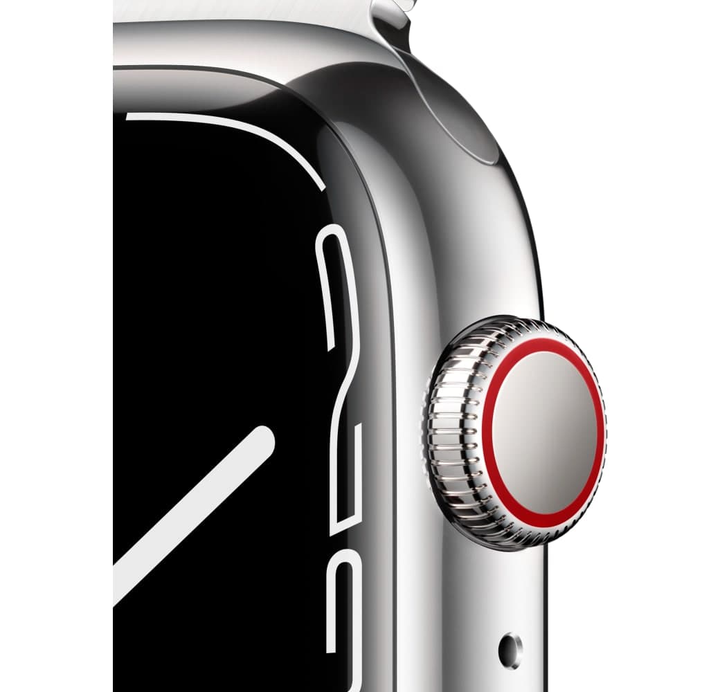 Silver Apple Watch Series 7 GPS + Cellular, Stainless Steel Case, 45mm.3