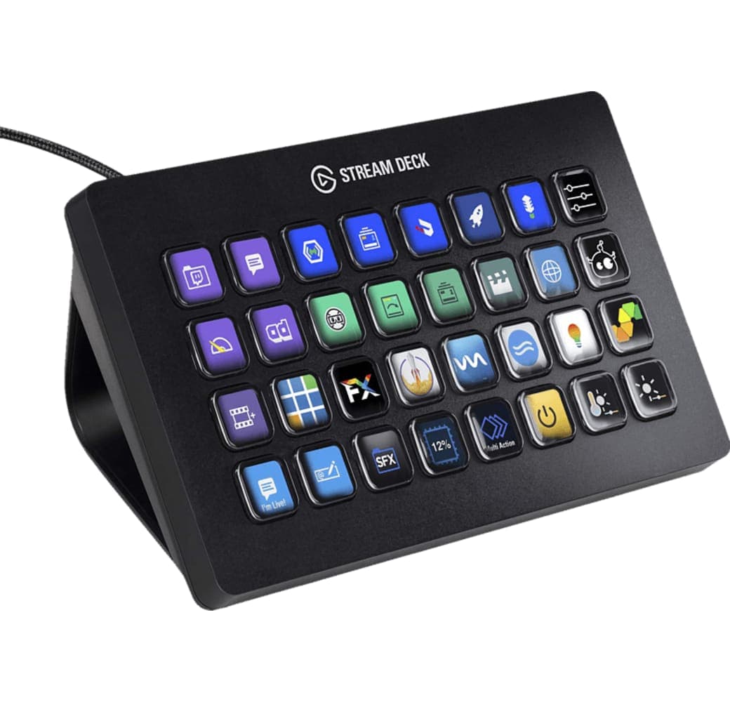 Black Elgato Stream Deck XL Advanced Stream Control.1