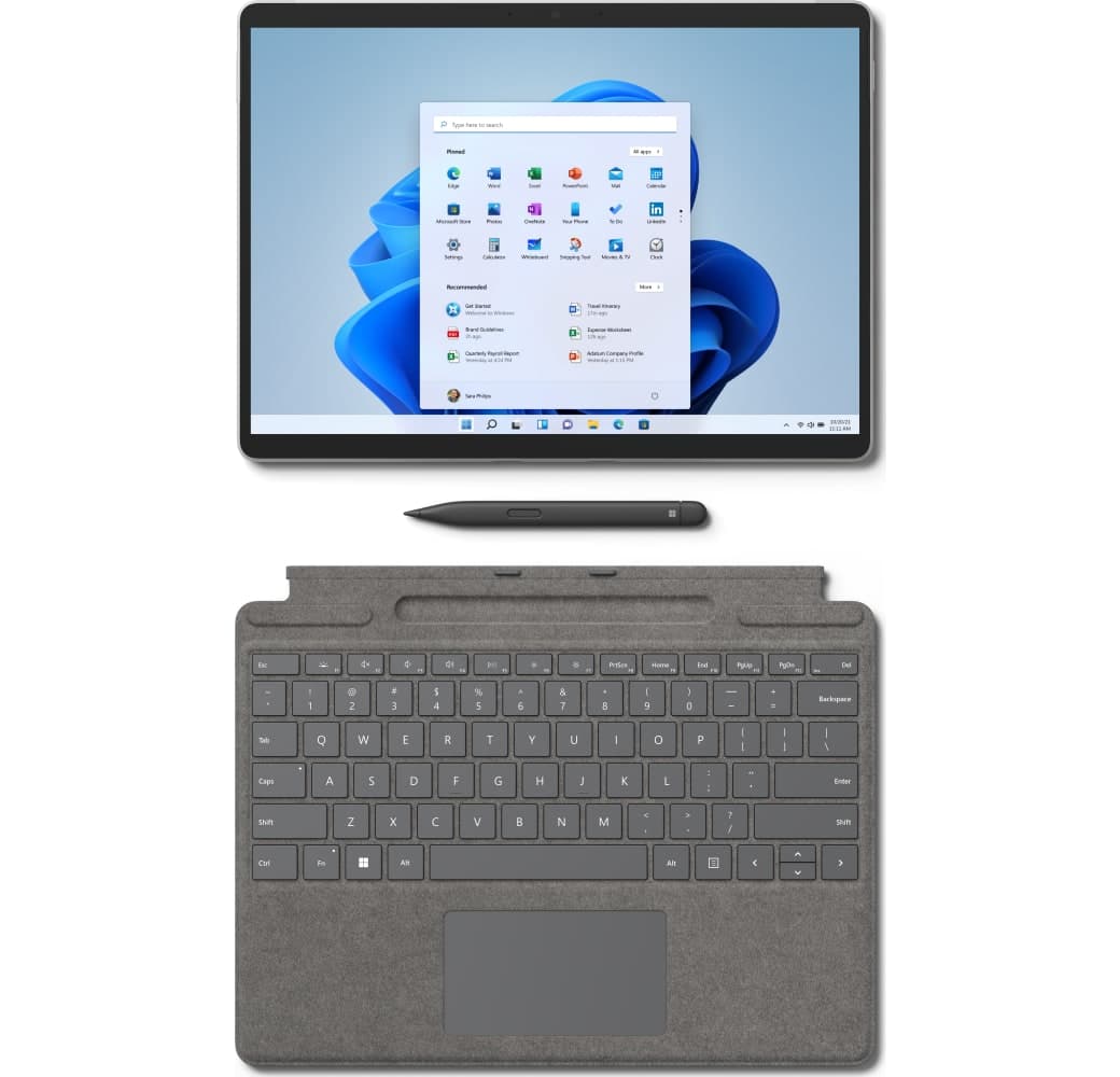 Platin Microsoft Surface Pro 8 - Intel® Core™ i5-1135G7 - 8GB 256GB SSD - Iris® Xe Graphics (nur Gerät).4