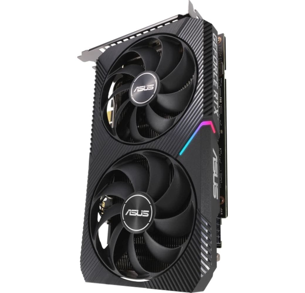 Black Asus Dual GeForce RTX 3060 Ti V2 MINI Graphics Card (LHR).6