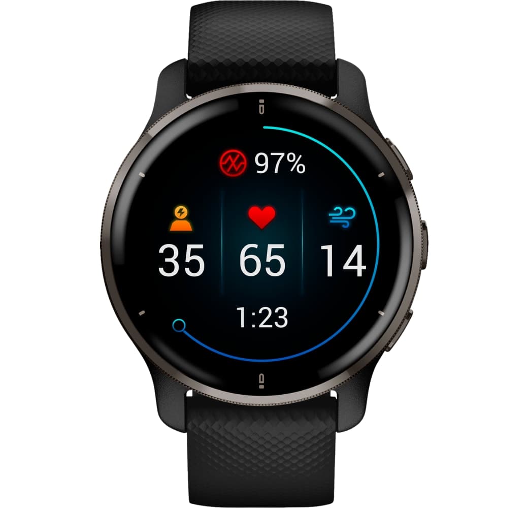 Graphite Garmin Venu 2 PLUS Smartwatch, Reinforced Polymer Case, 43mm.2