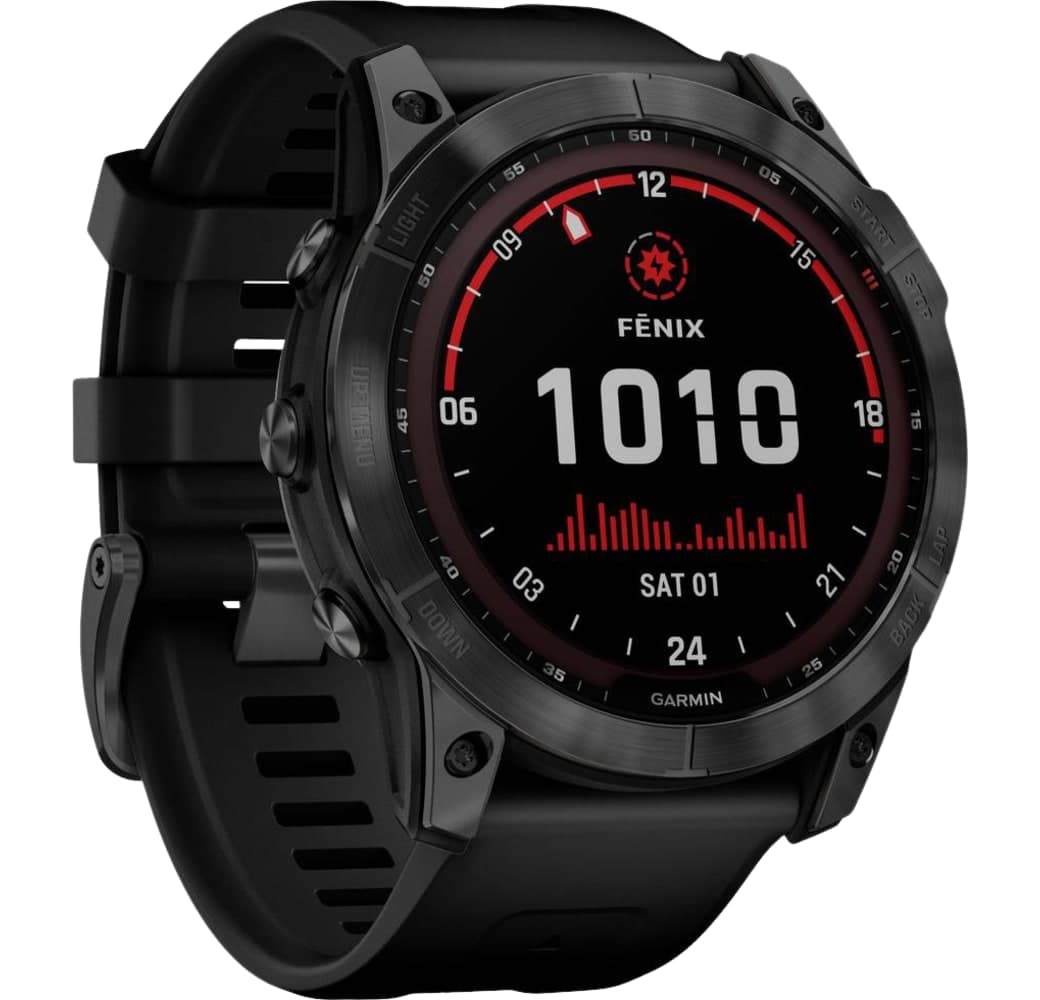 Black Garmin FENIX 7X SOLAR Smartwatch, Stainless Steel Case, 51mm.2