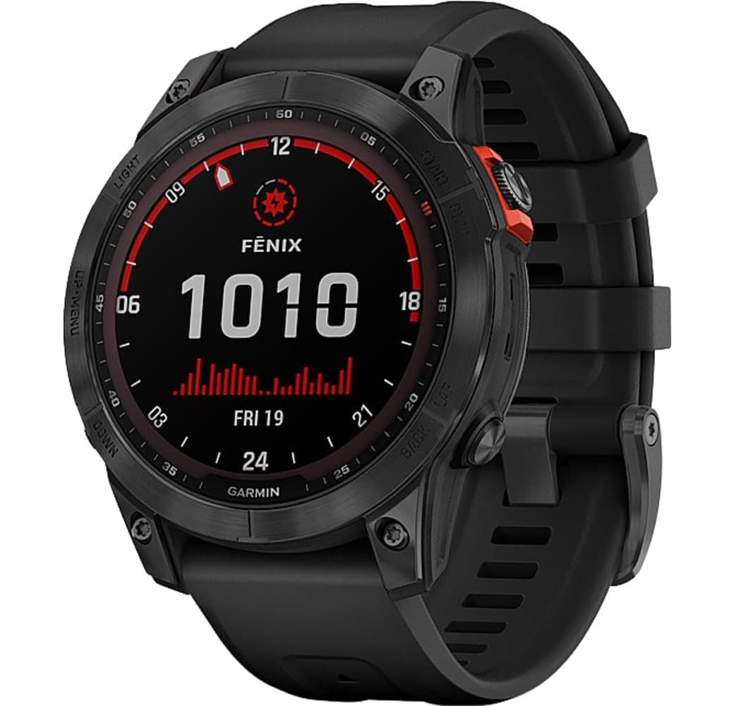 Black Garmin FENIX 7 SOLAR Smartwatch, Stainless Steel Case, 47mm.1