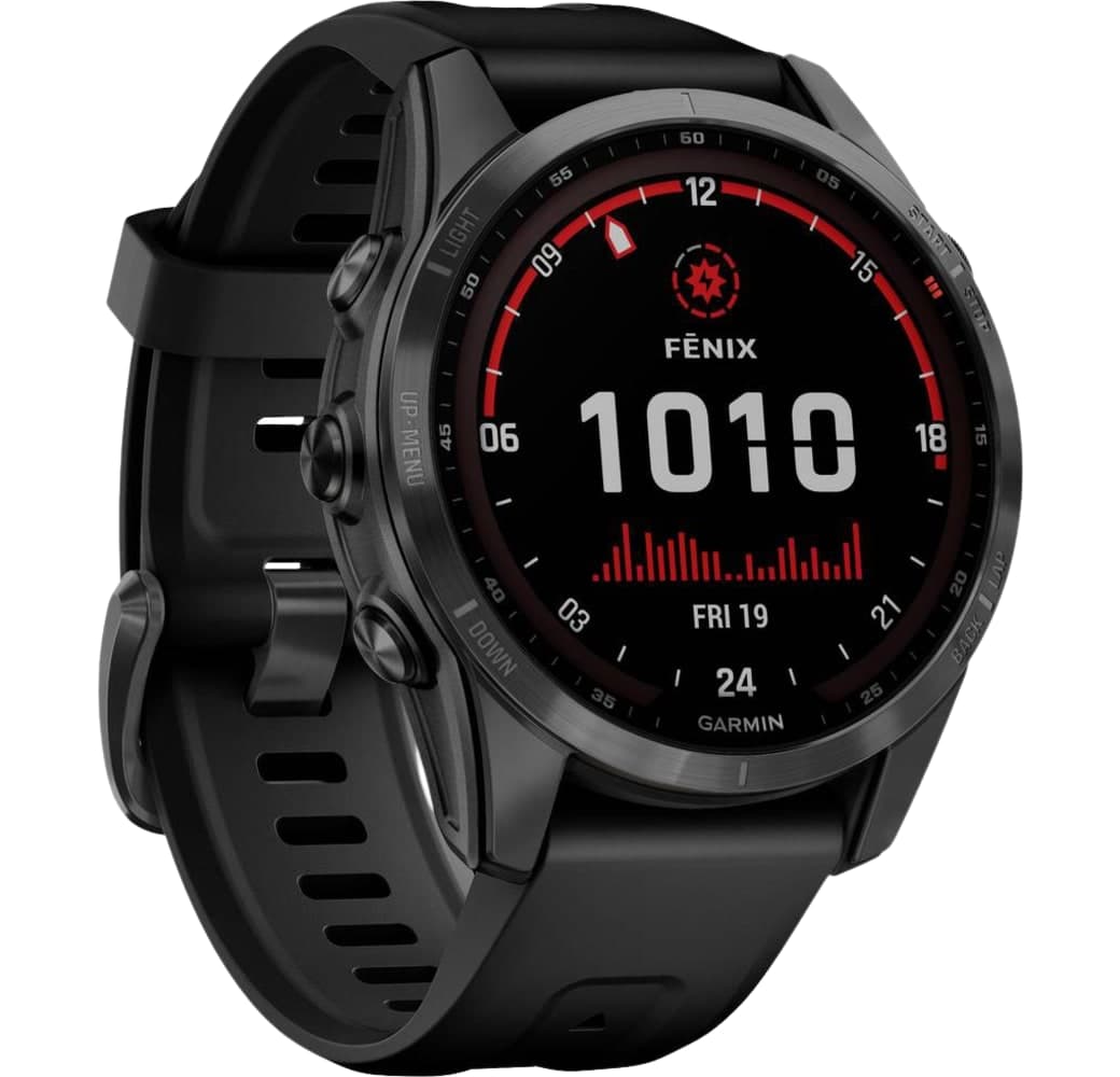 Black Garmin FENIX 7 SOLAR Smartwatch, Stainless Steel Case, 47mm.2