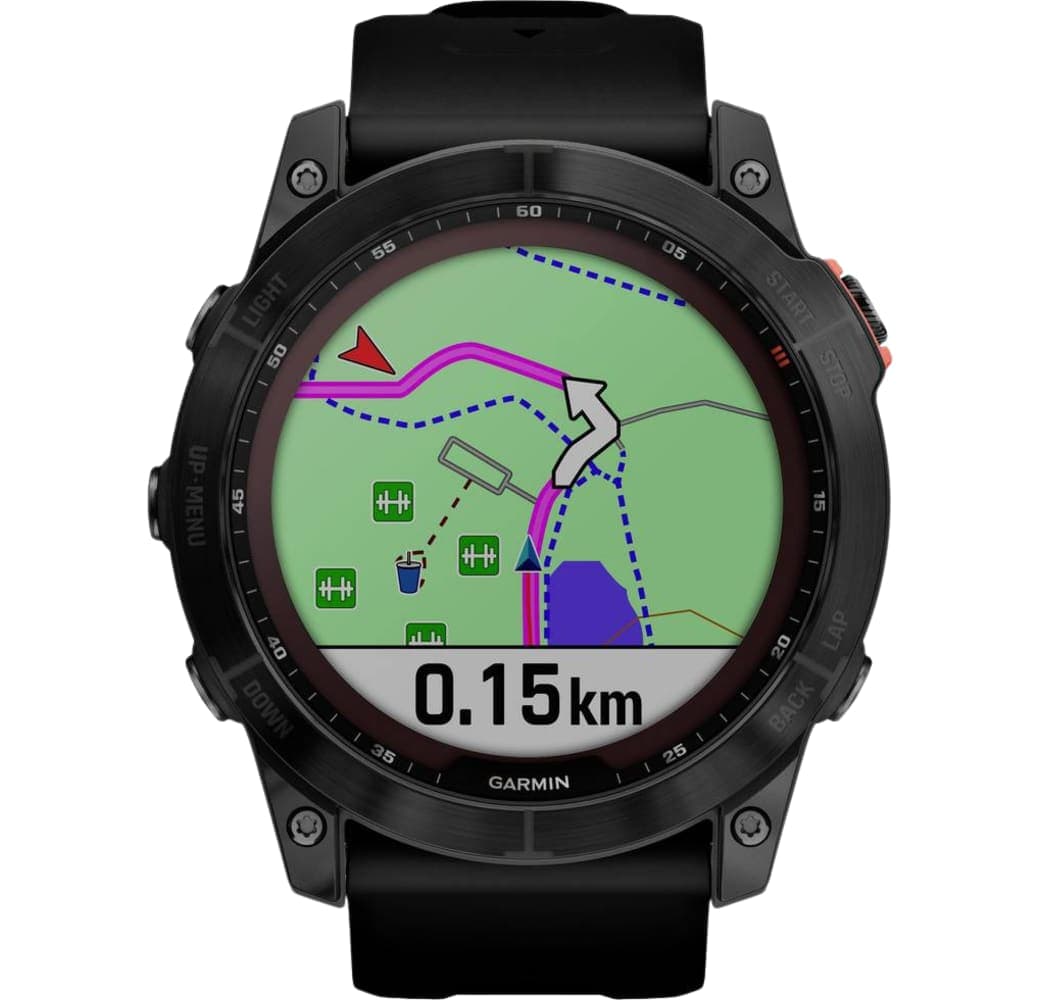 Black Garmin FENIX 7X SOLAR Smartwatch, Stainless Steel Case, 51mm.3