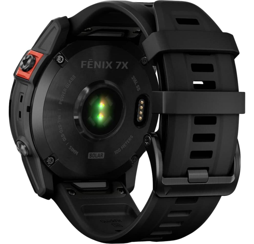 Black Garmin FENIX 7X SOLAR Smartwatch, Stainless Steel Case, 51mm.5