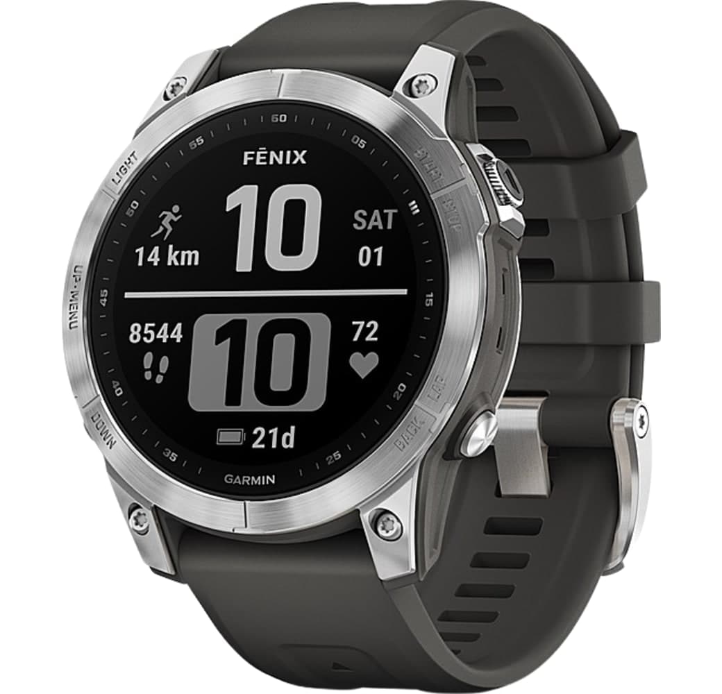 Graphit Garmin FENIX 7 Smartwatch, Stainless Steel Case, 47mm.1