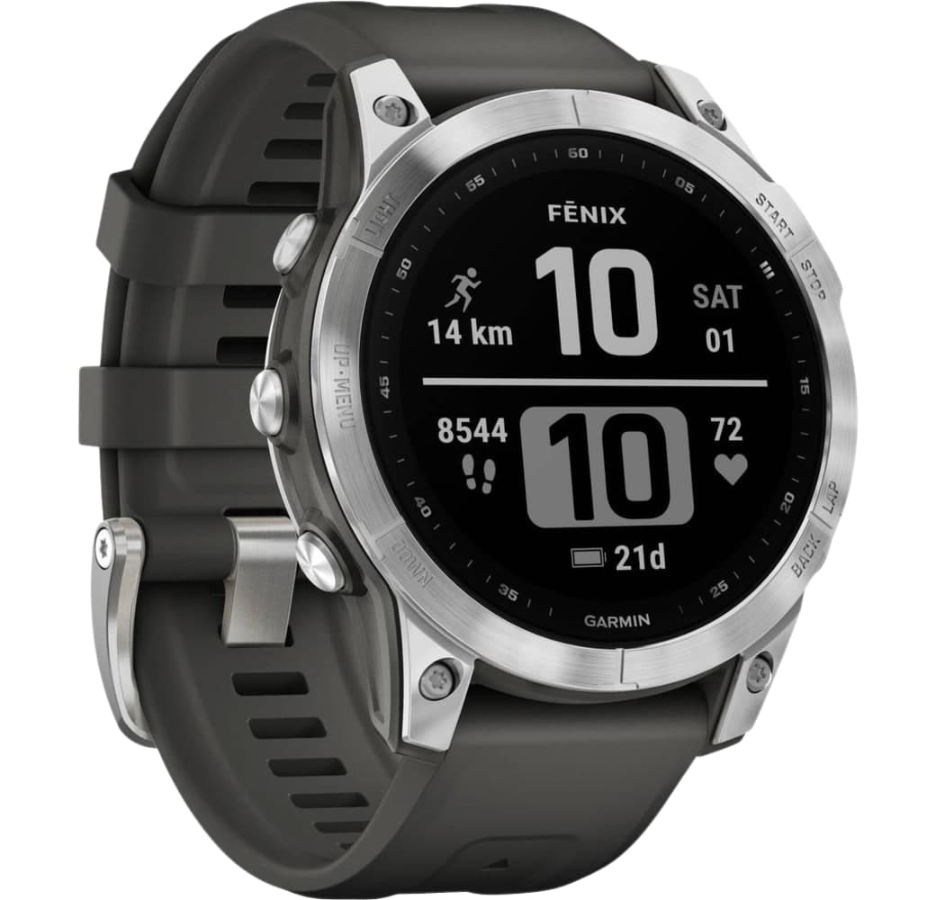 Graphit Garmin FENIX 7 Smartwatch, Stainless Steel Case, 47mm.2