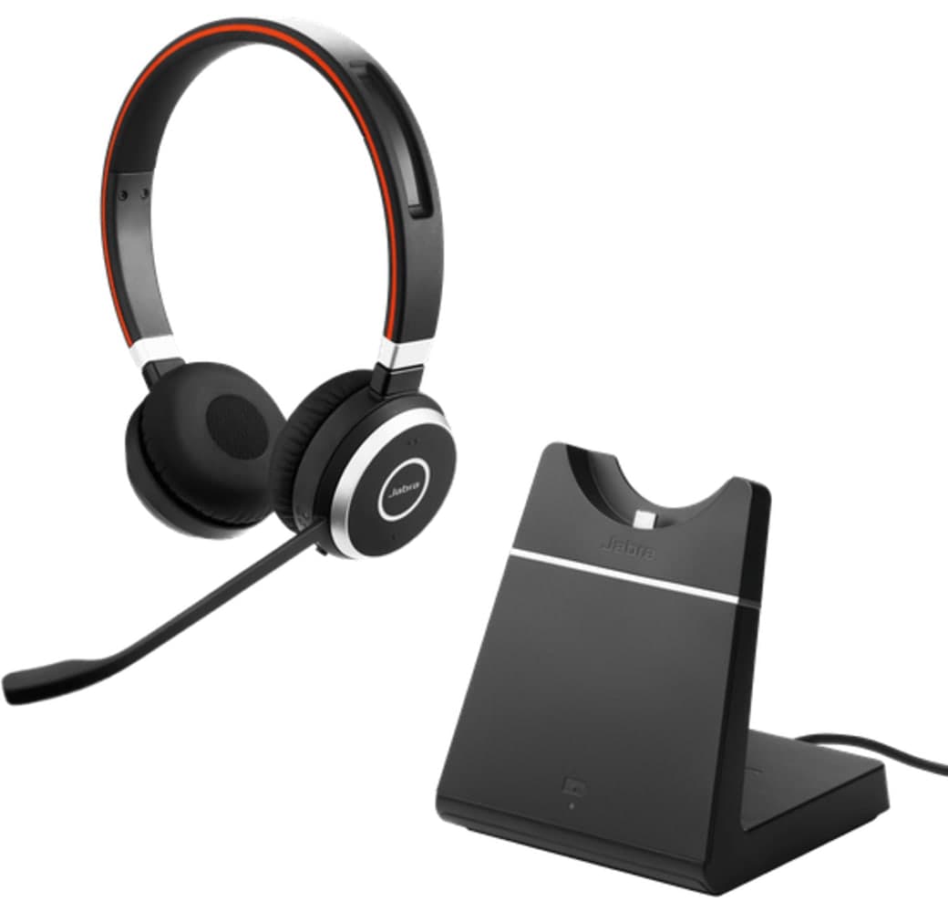 Schwarz Jabra Evolve 65 MS Stereo (inkl. Ladestation) Kabellose Büro Kopfhörer.1