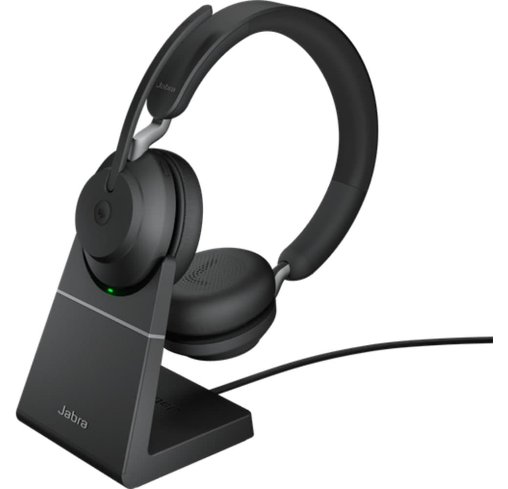 Black Jabra Evolve2 65 MS Stereo (USB-A) (Incl. Charging station) Wireless Office Headphones.1