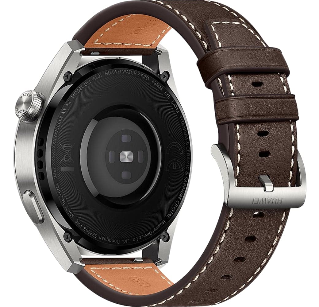 Braun Huawei Watch 3 Pro Classic GPS Smartwatch, Titanium Case, 48mm.4