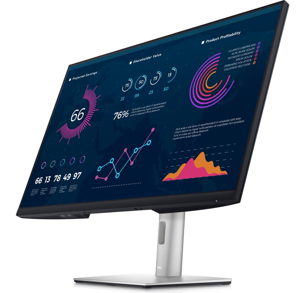 Black Dell - 32" P3221D QHD Business Monitor with USB-C.2