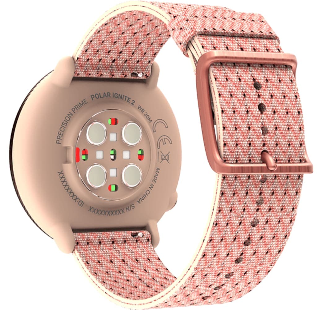 Rose/Pink Polar Ignite 2 (S) Smartwatch, Fiber reinforced polymer Case, 43 mm.3