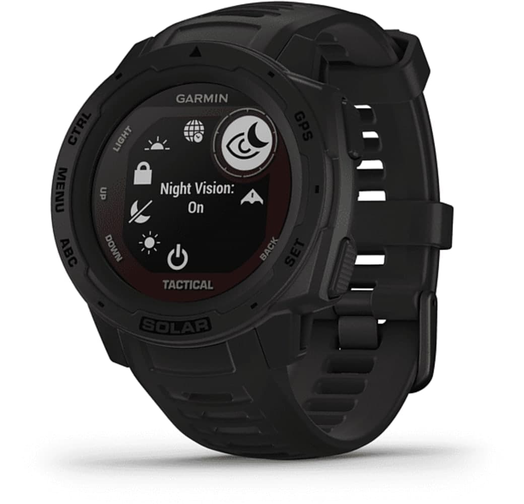 Black Garmin Instinct Tactical Edition Solar Edition Smartwatch, Fiber-reinforced polymer, 45mm.1