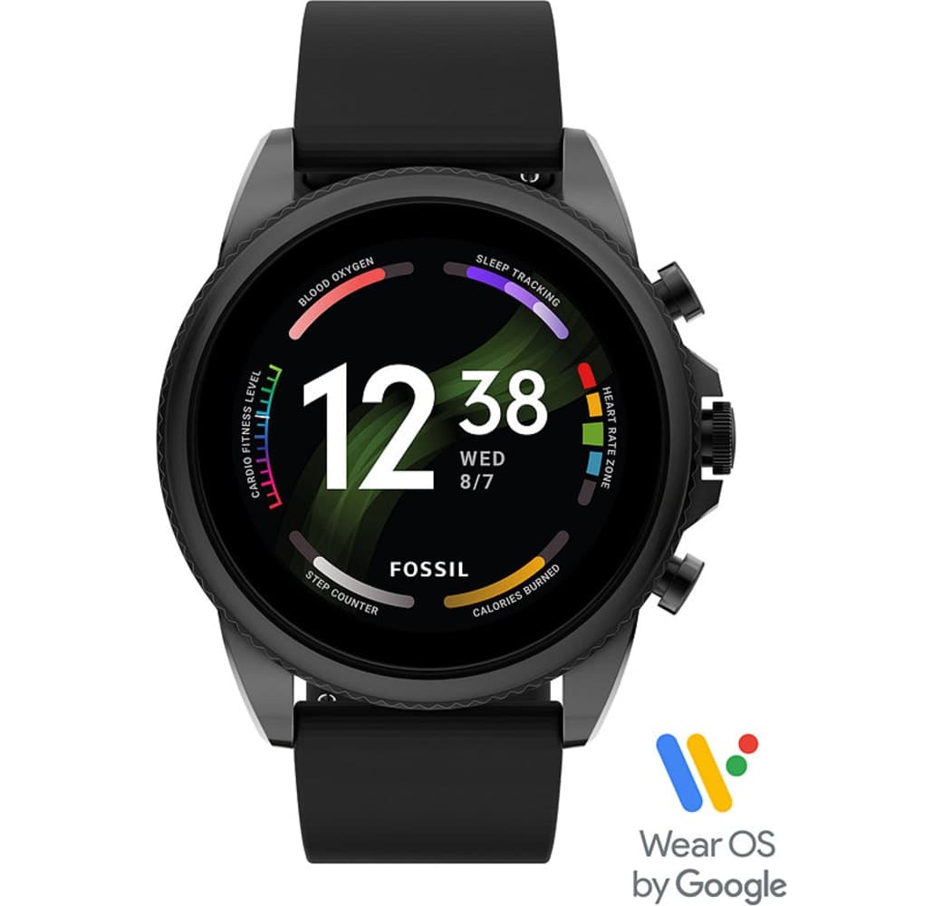 Schwarz Fossil Gen 6 Smartwatch, Edelstahlgehäuse, 44 mm.7