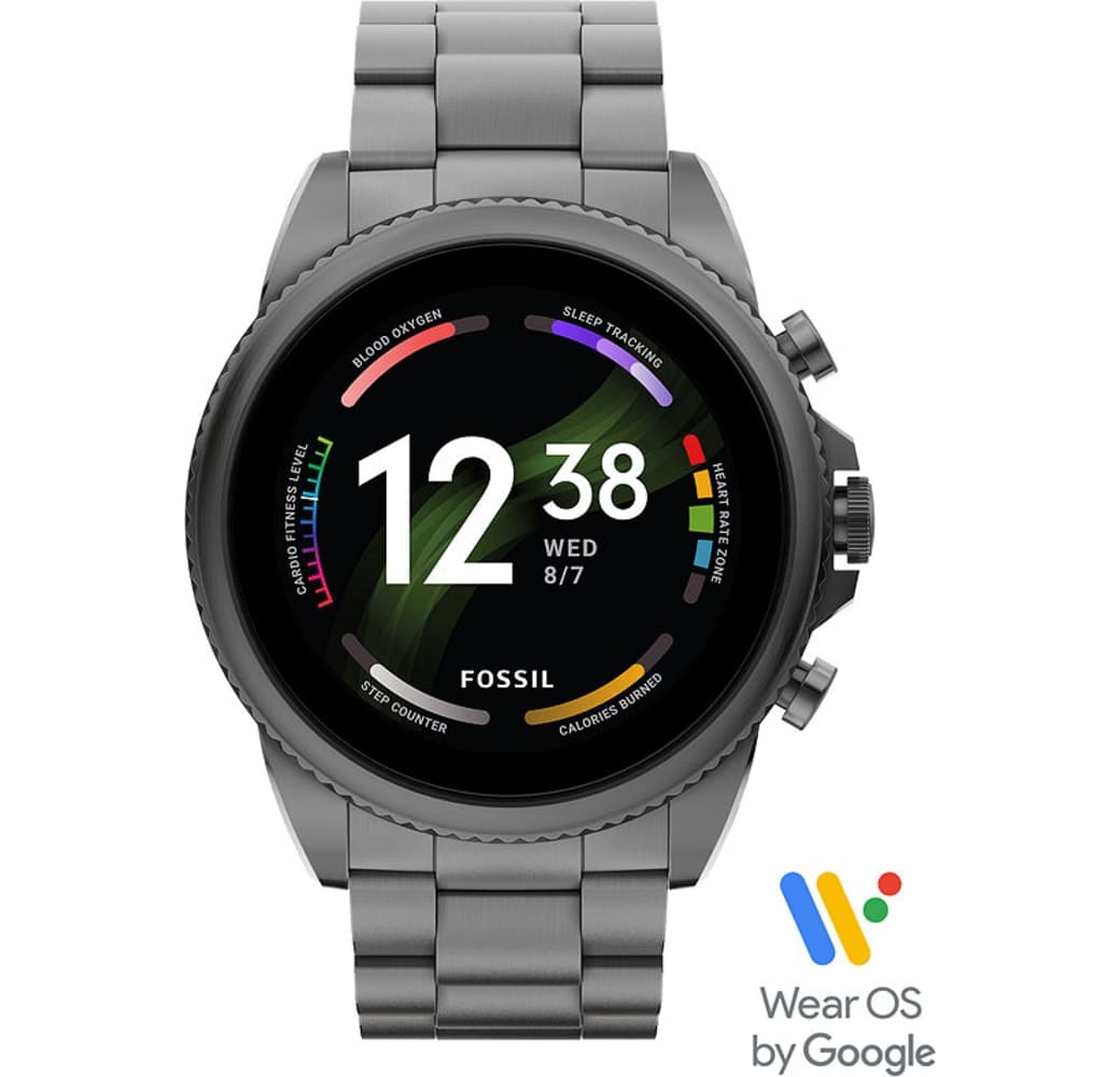 Smoke Fossil Gen 6 Smartwatch, Edelstahlgehäuse, 44 mm.5