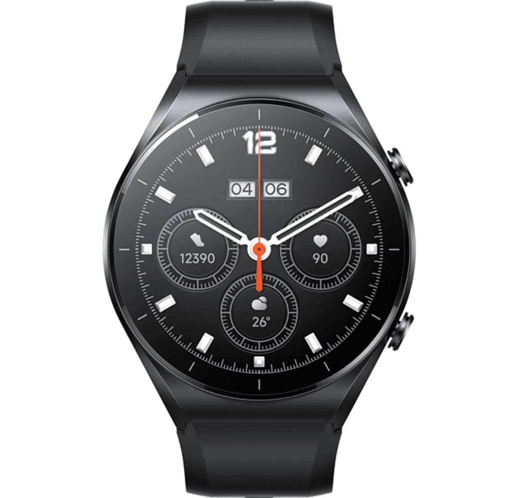 Schwarz Xiaomi S1 Smartwatch, Edelstahlgehäuse, 46 mm.2