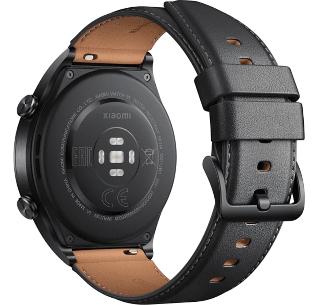Schwarz Xiaomi S1 Smartwatch, Edelstahlgehäuse, 46 mm.3