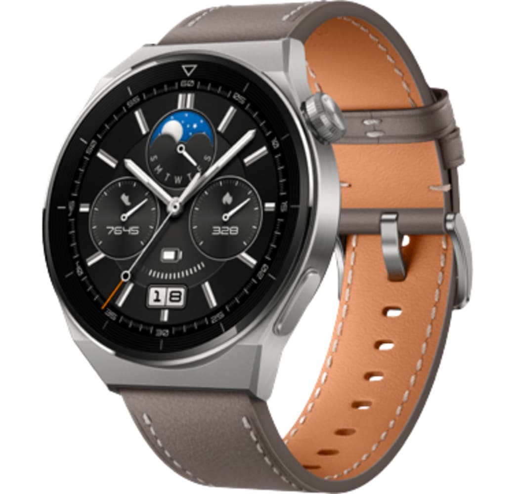 Grau Huawei Watch GT 3 Pro Smartwatch, Titanium Case, 46mm.1