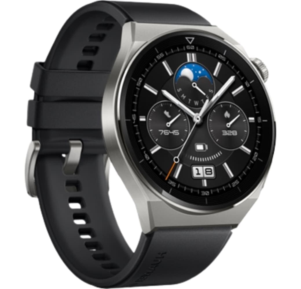 Grau Huawei Watch GT 3 Pro Smartwatch, Titanium Case, 46mm.2