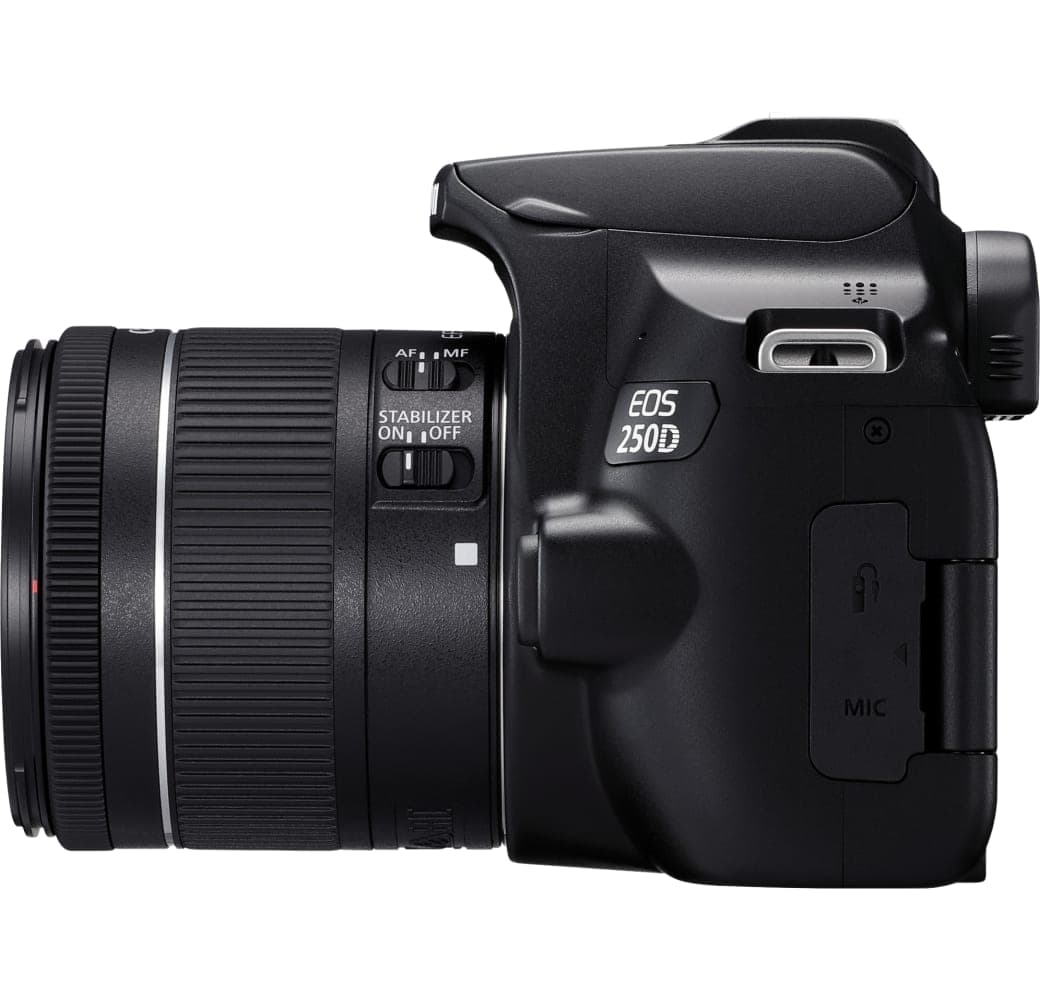 Black Canon EOS 250D Camera Kit with EF-S 18-55mm F3.5-5.6 IS STM Lens.4