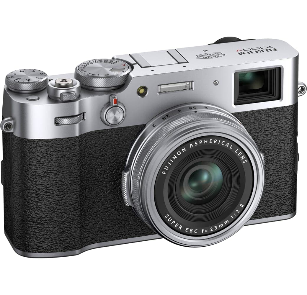 Silver Fujifilm X100V Compact Camera.4